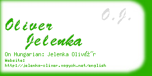 oliver jelenka business card